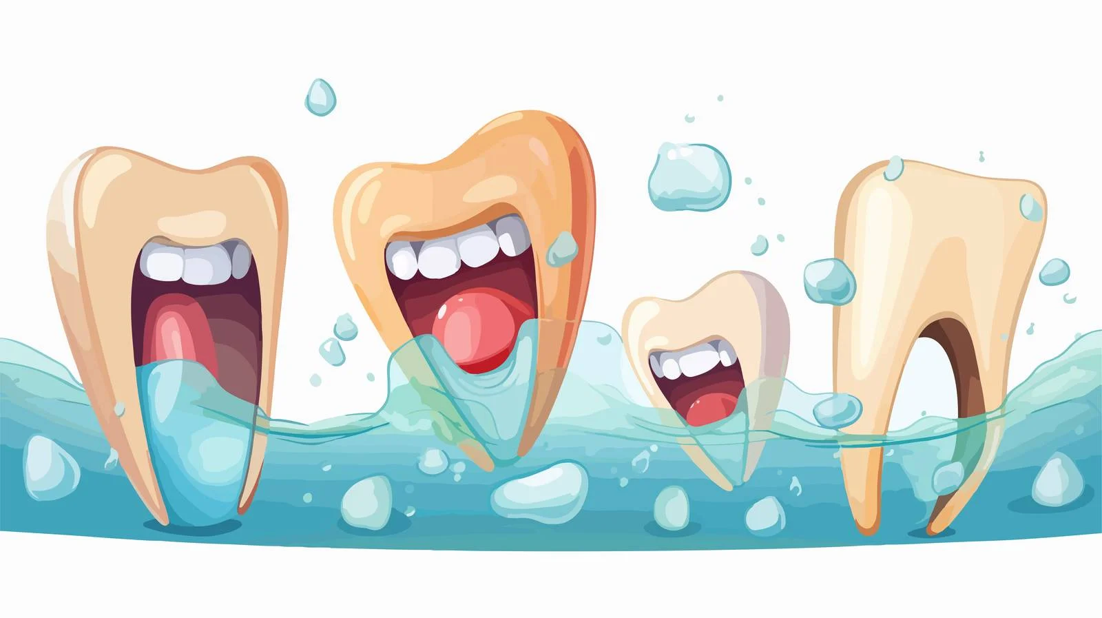 Oral Health Cartoon Illustration — free download from Dotvec