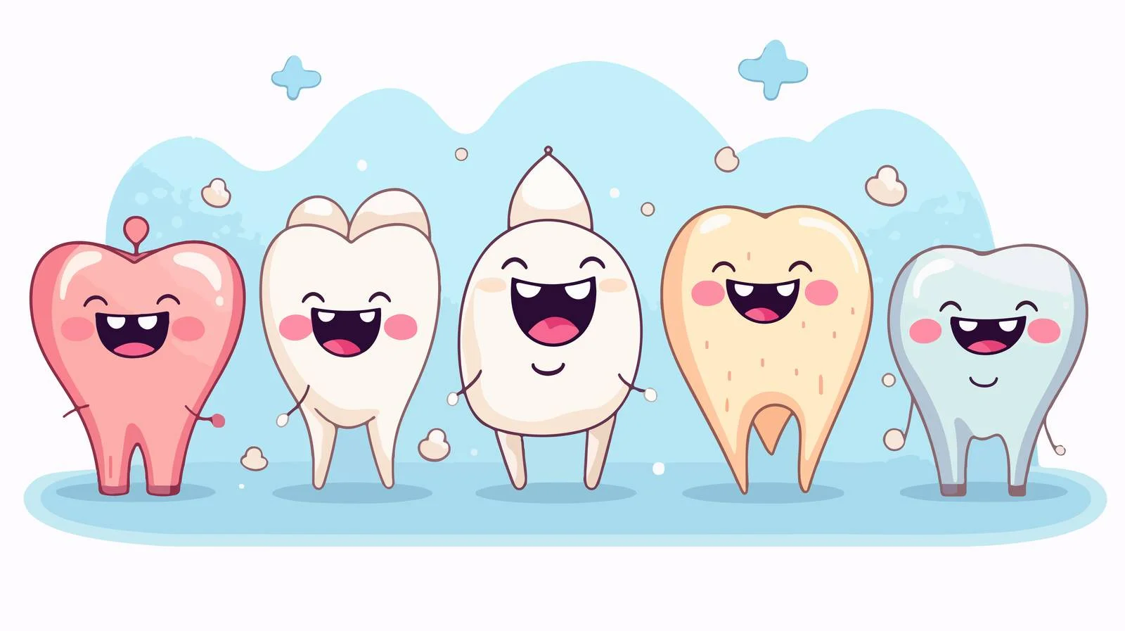 Cheerful Dental Illustration — free download from Dotvec