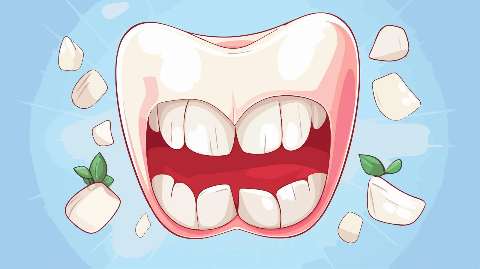 Illustration of Healthy Teeth and Gums — free download from Dotvec