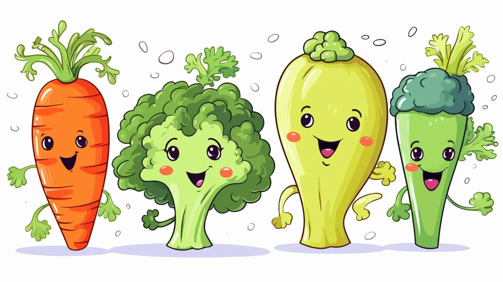 Vibrant Cartoon Vegetables — free download from Dotvec