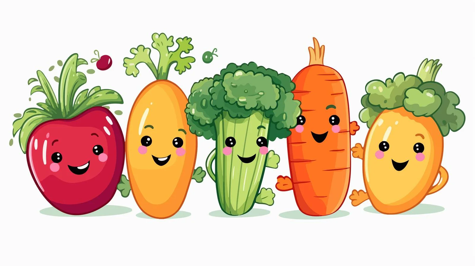 Whimsical Vegetable Cartoon — free download from Dotvec