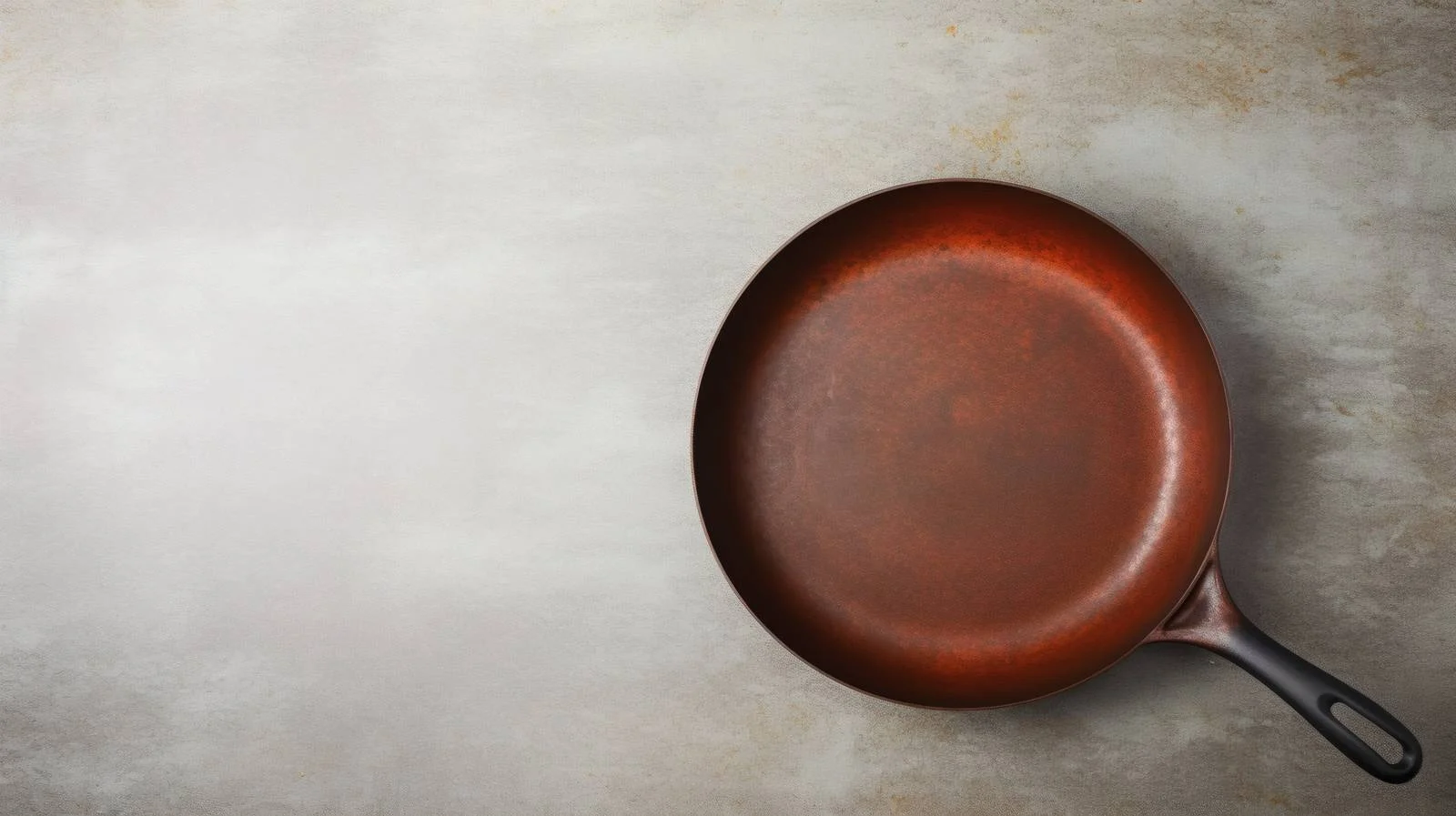 Rustic cast iron pan on white concrete — free download from Dotvec