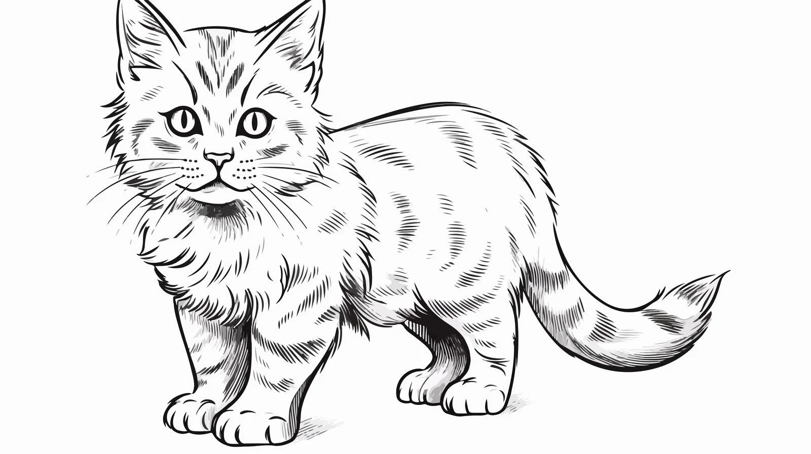Hand-drawn Doodle Cat Sketch Illustration — free download from Dotvec