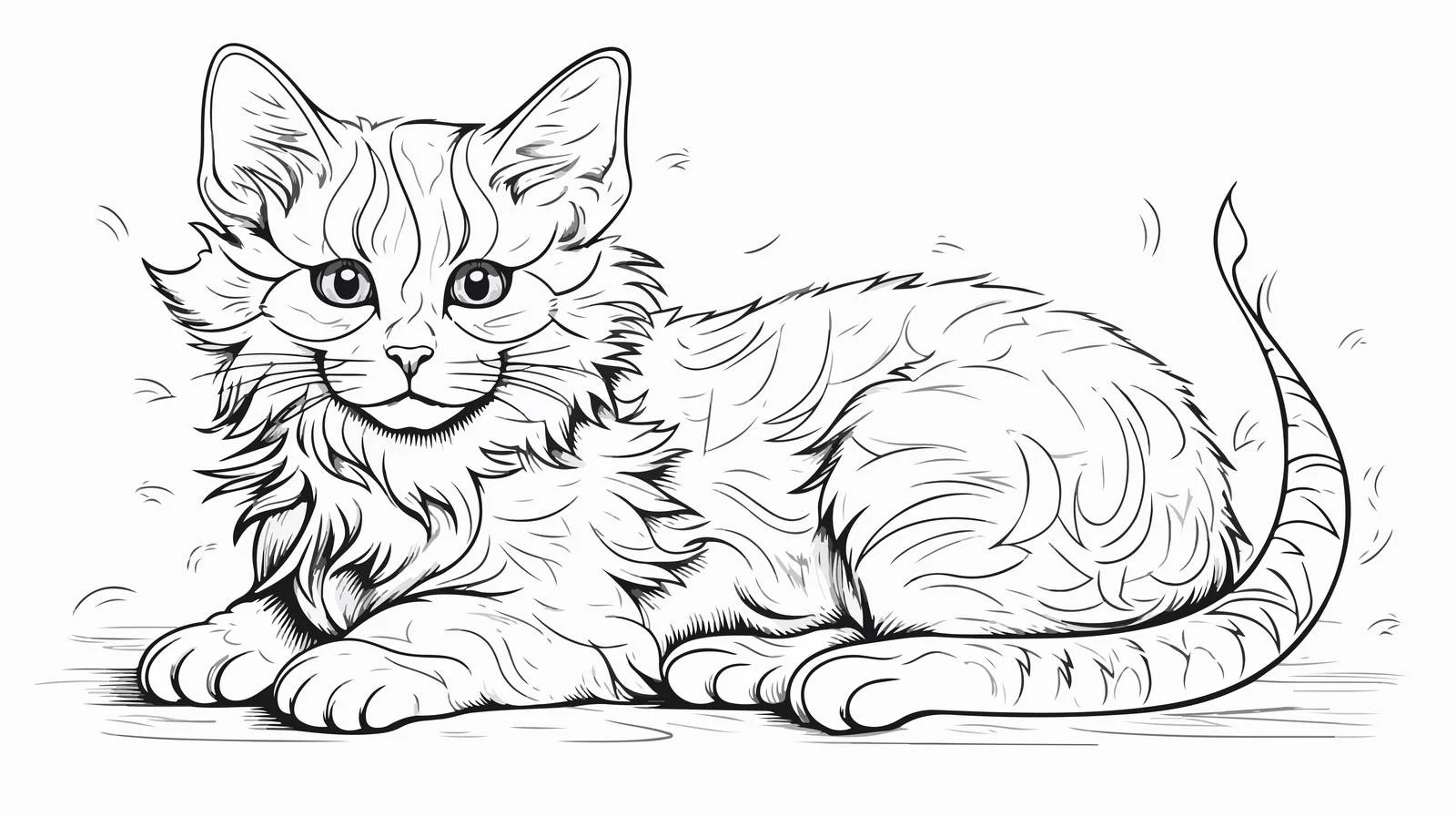 Hand-Drawn Cat Doodle Illustration — free download from Dotvec