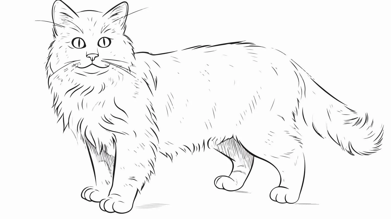 Hand-Drawn Doodle Cat Sketch Illustration — free download from Dotvec