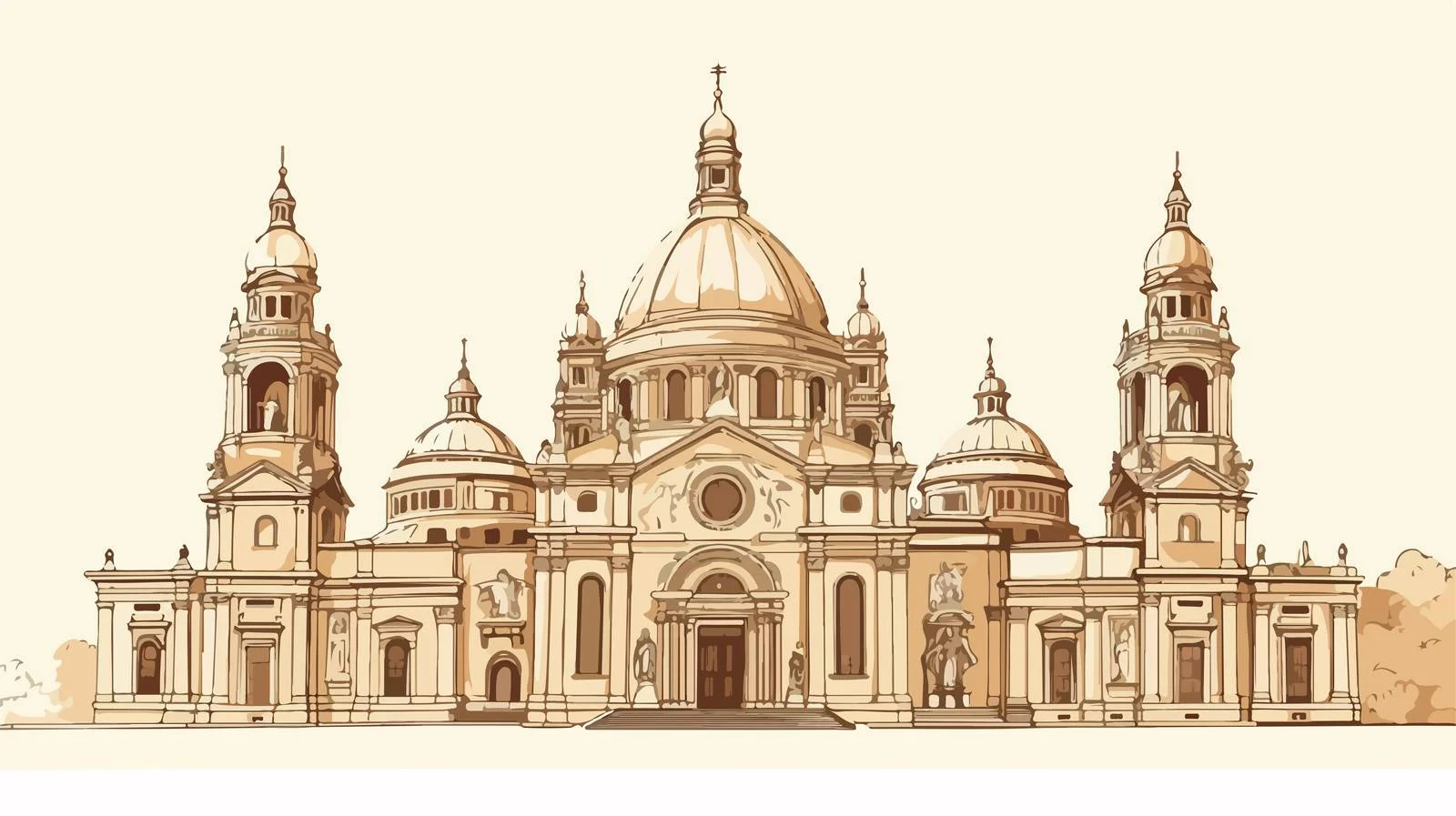 Classical Style Cathedral Architecture — free download from Dotvec