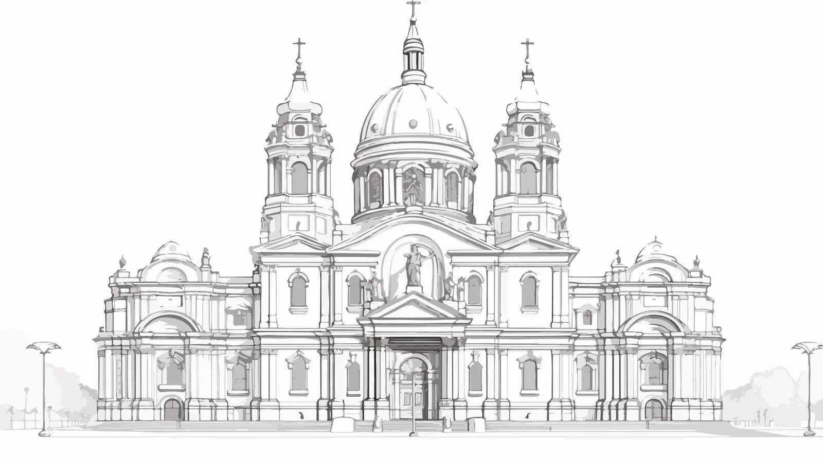 Classical Cathedral Architecture — free download from Dotvec