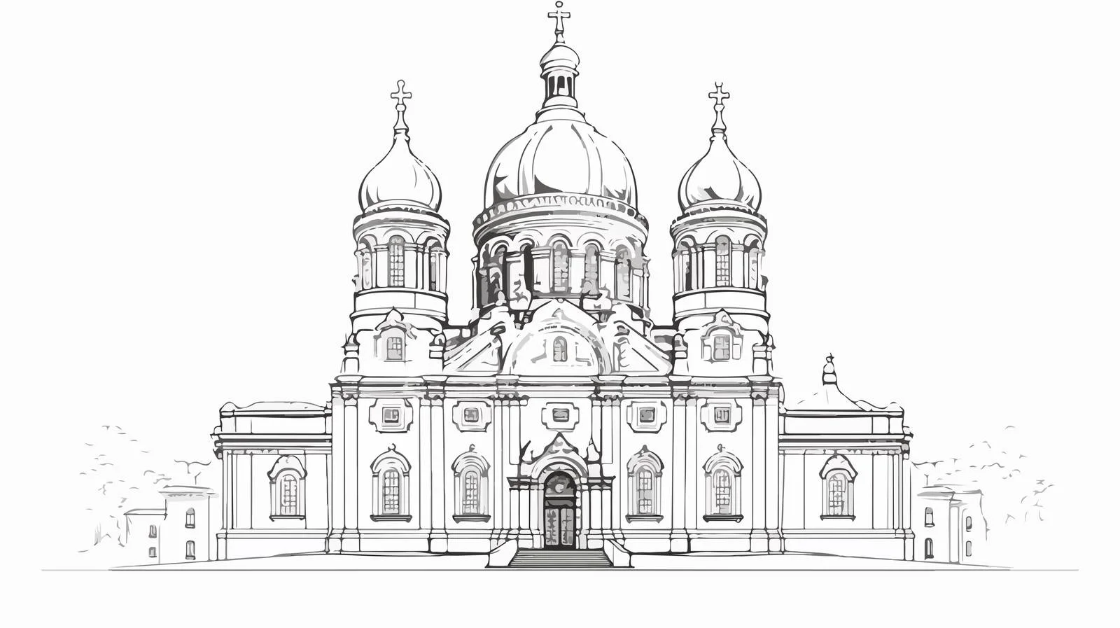 Neo-Classical Cathedral Structure — free download from Dotvec