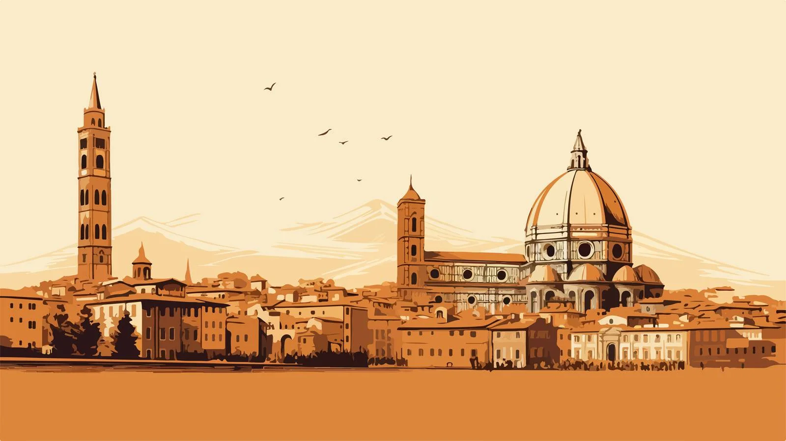 Cathedral of St. Mary in Florence: View — free download from Dotvec