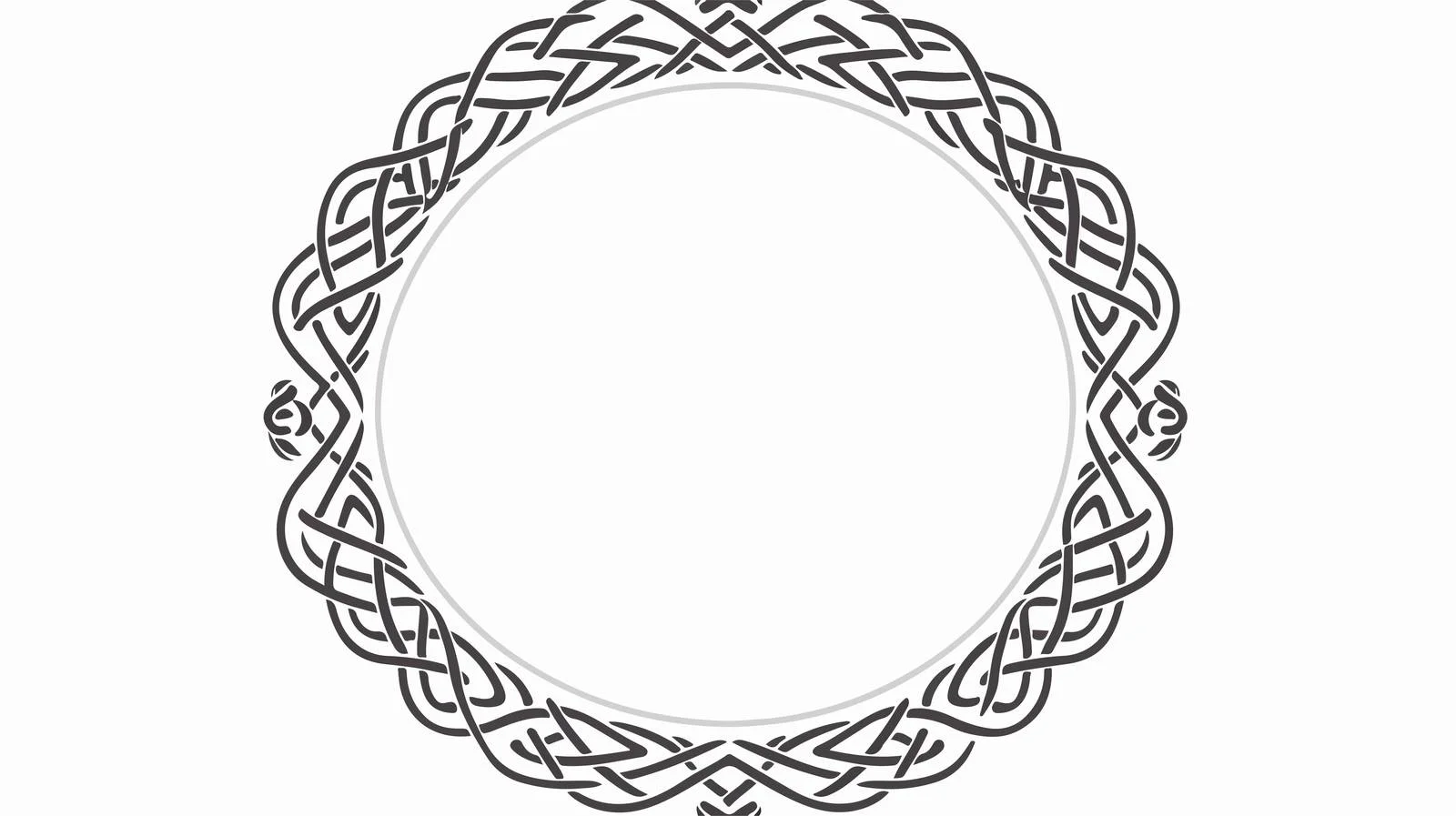 Celtic Circular Ornament Frame — free download from Dotvec