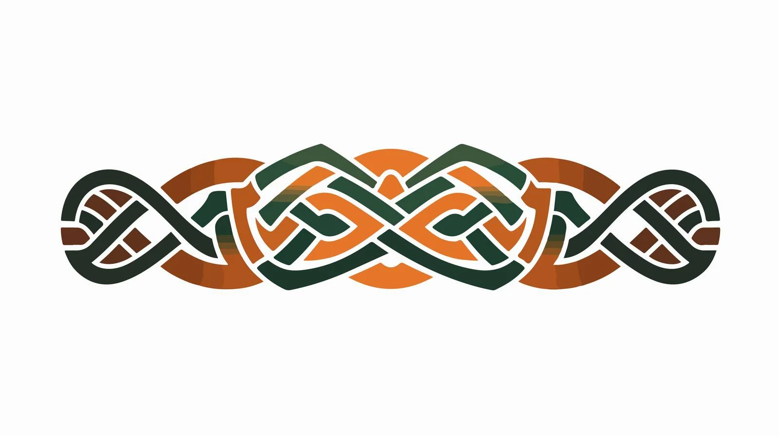 Celtic Interlaced Ribbon Ornament — free download from Dotvec