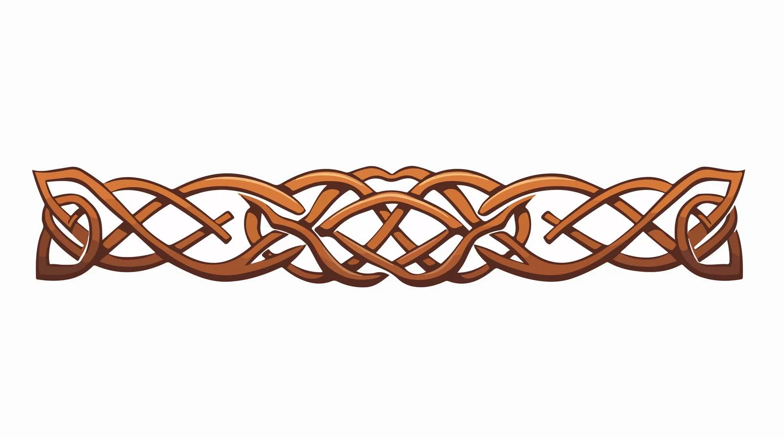 Celtic Interlaced Ribbon Ornament Isolated — free download from Dotvec