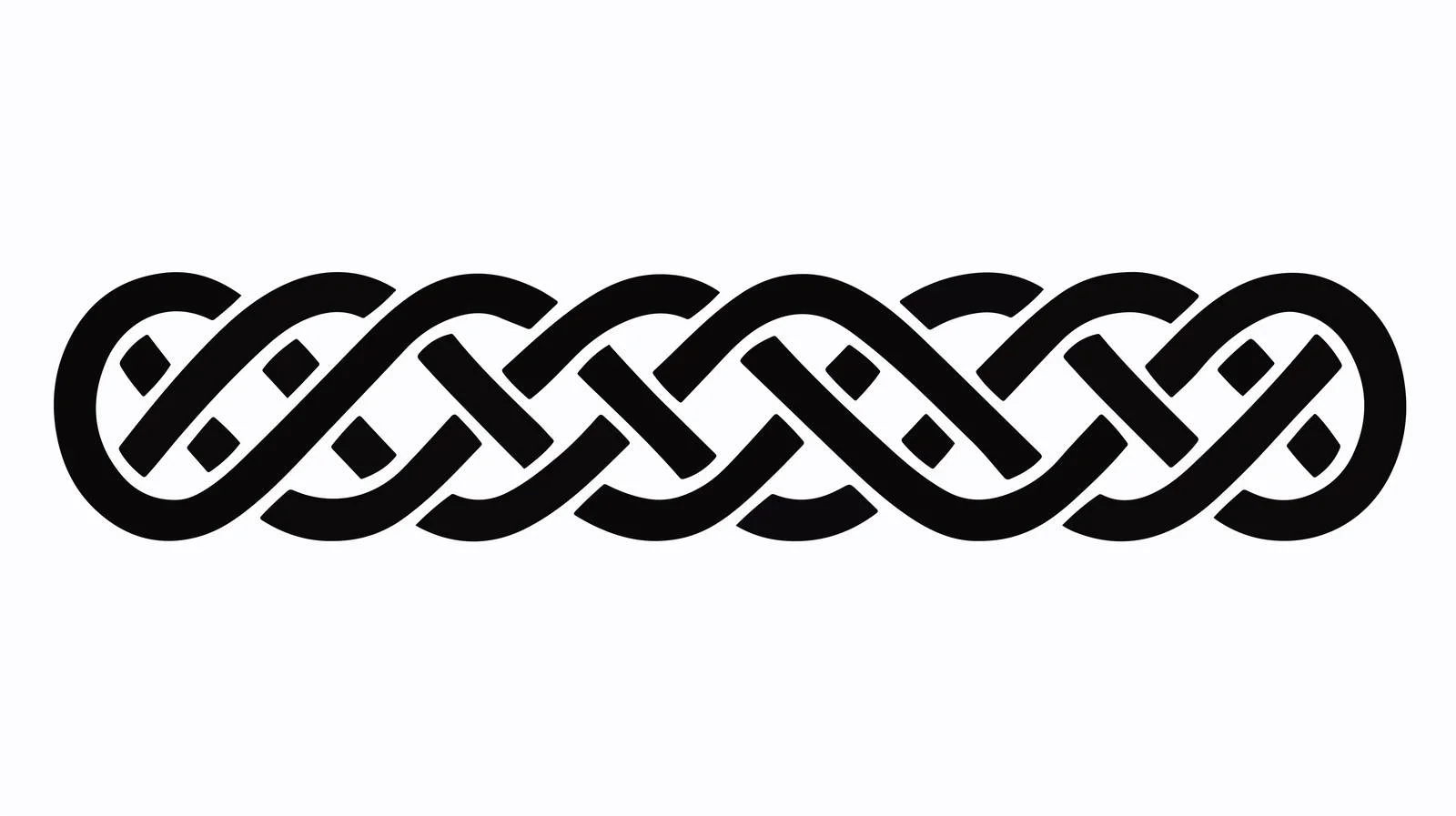 Celtic Interlaced Tape Ornament — free download from Dotvec