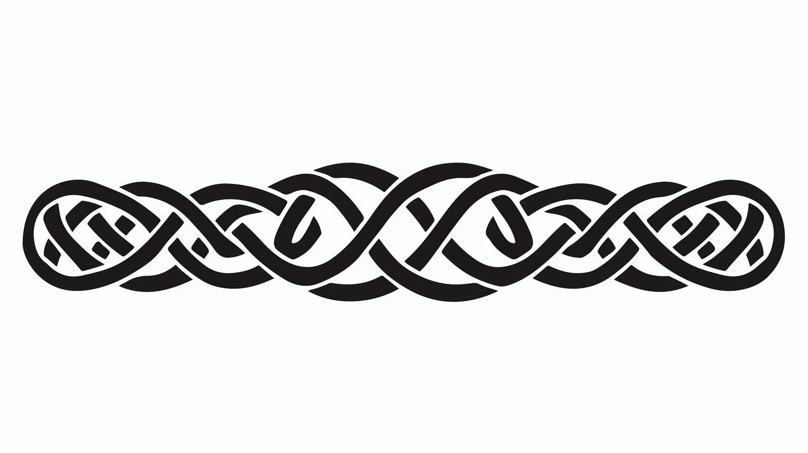 Celtic Interlaced Tape Ornament — free download from Dotvec