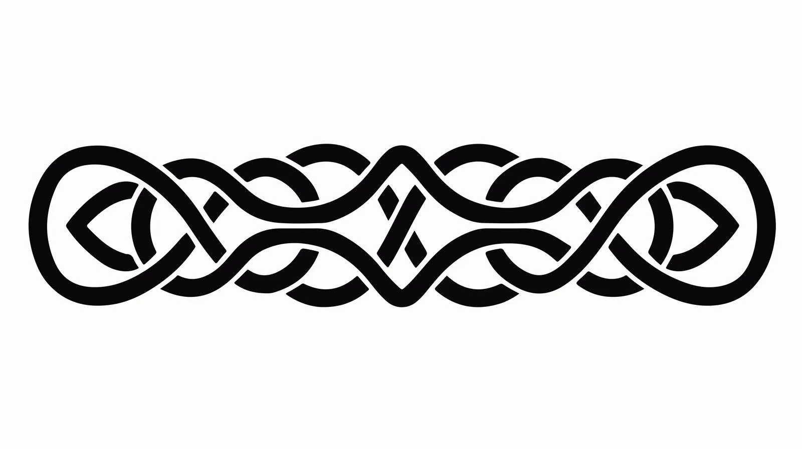 Celtic Interlaced Tape Ornament Design — free download from Dotvec