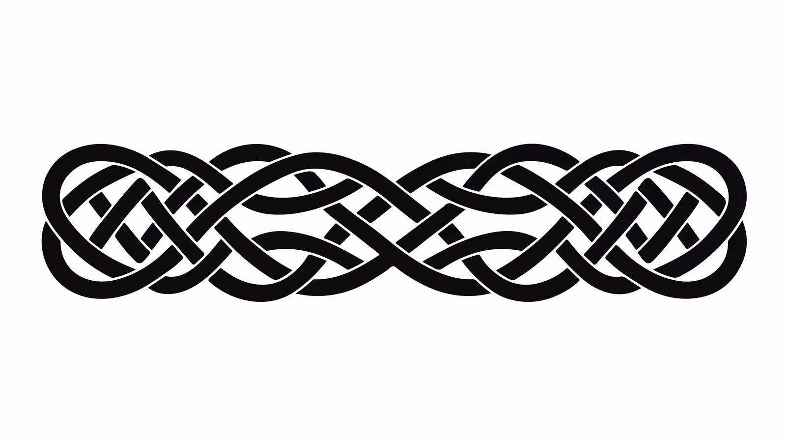 Celtic Ornament Interlaced Tape — free download from Dotvec