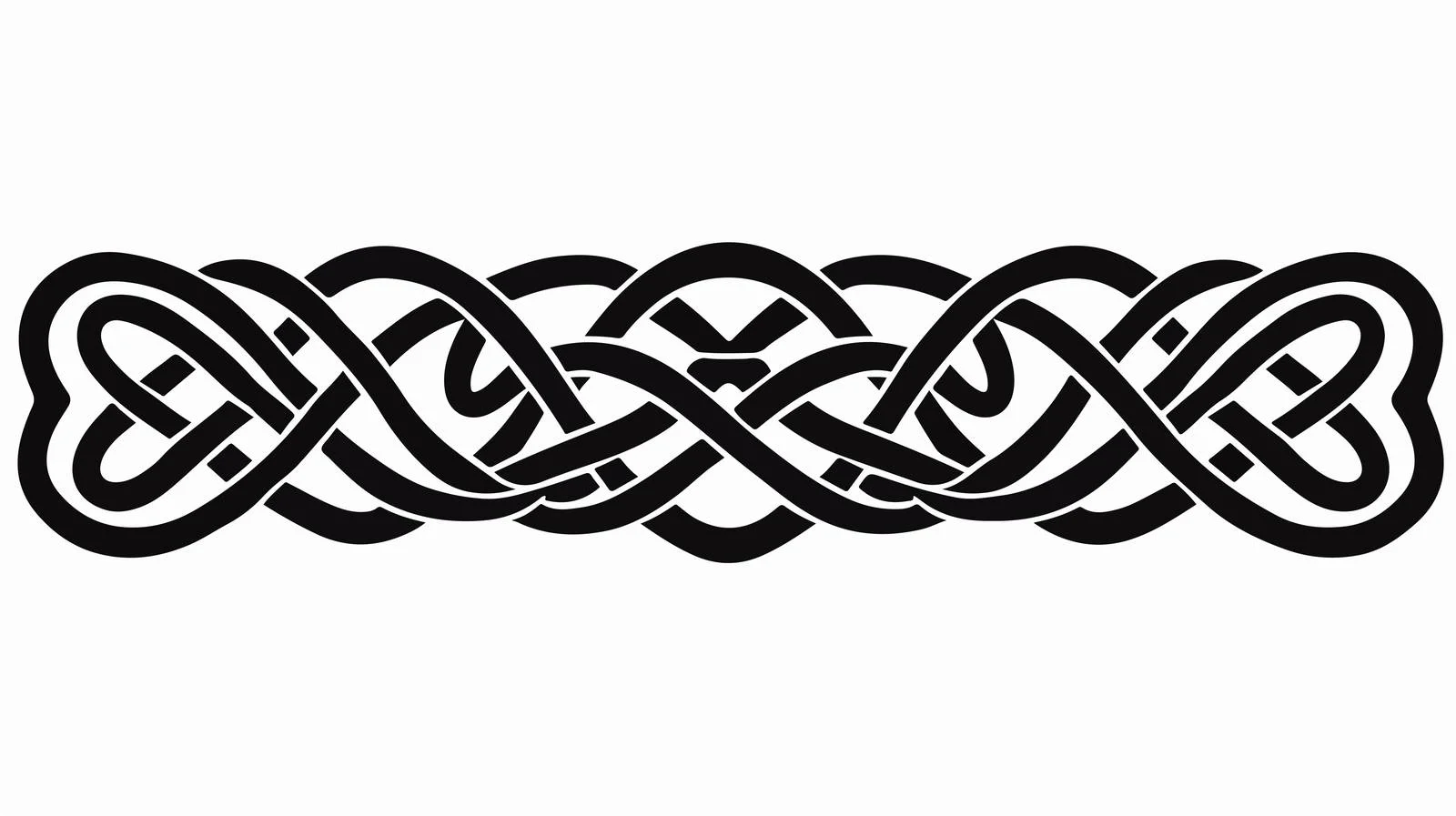 Celtic National Interlaced Tape Ornament — free download from Dotvec