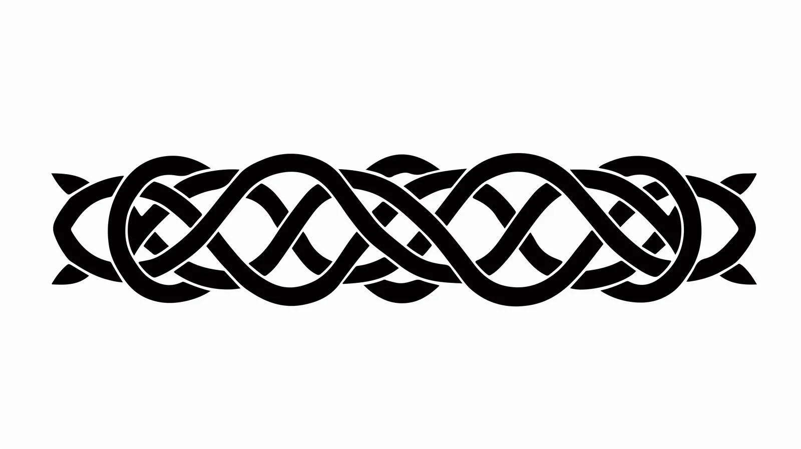 Celtic Interlaced Black Ornamental Tapestry — free download from Dotvec