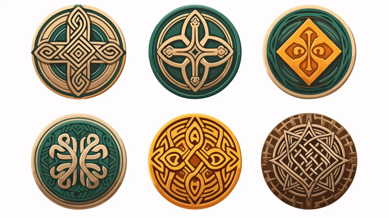 Celtic Ornaments Cartoon Illustration — free download from Dotvec