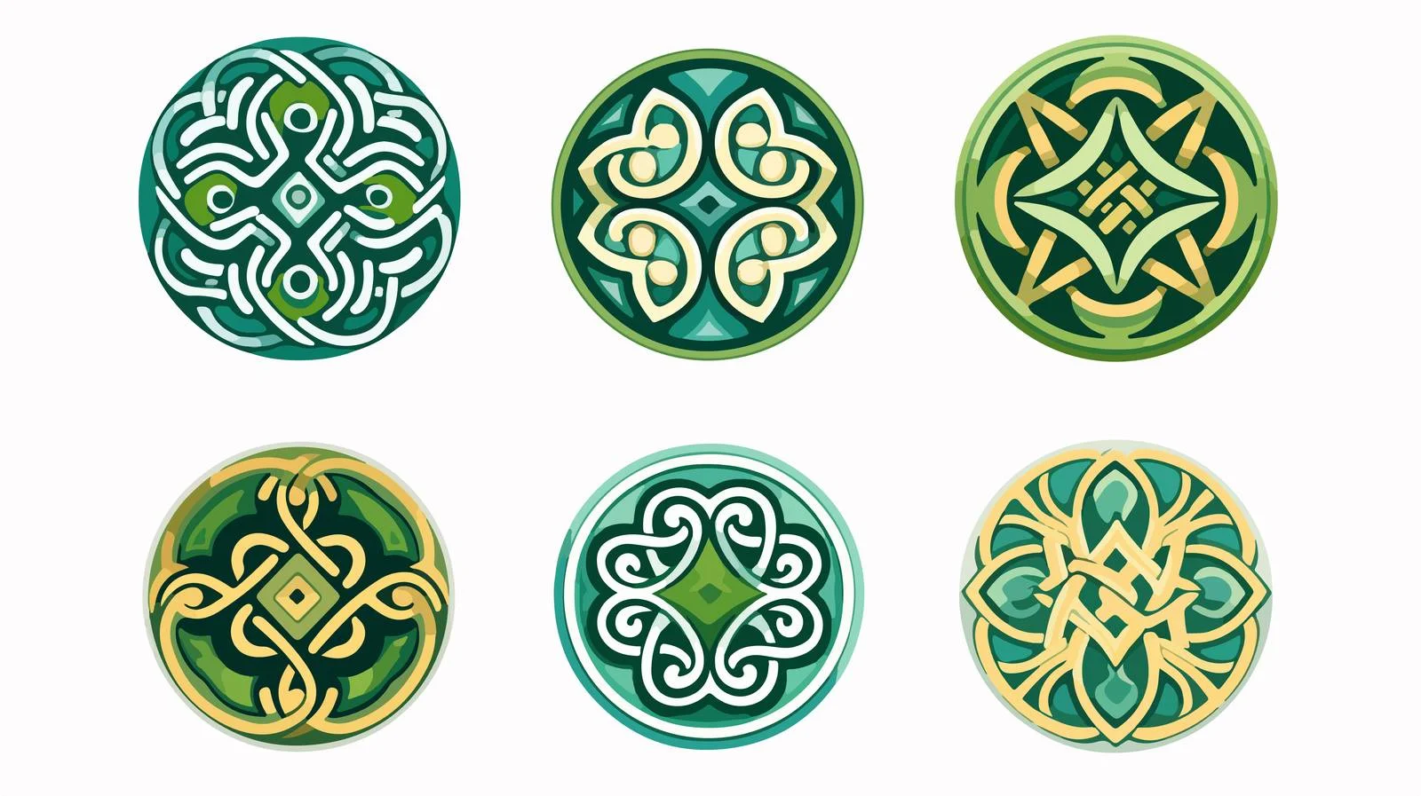 Celtic National Ornaments Cartoon Illustration — free download from Dotvec