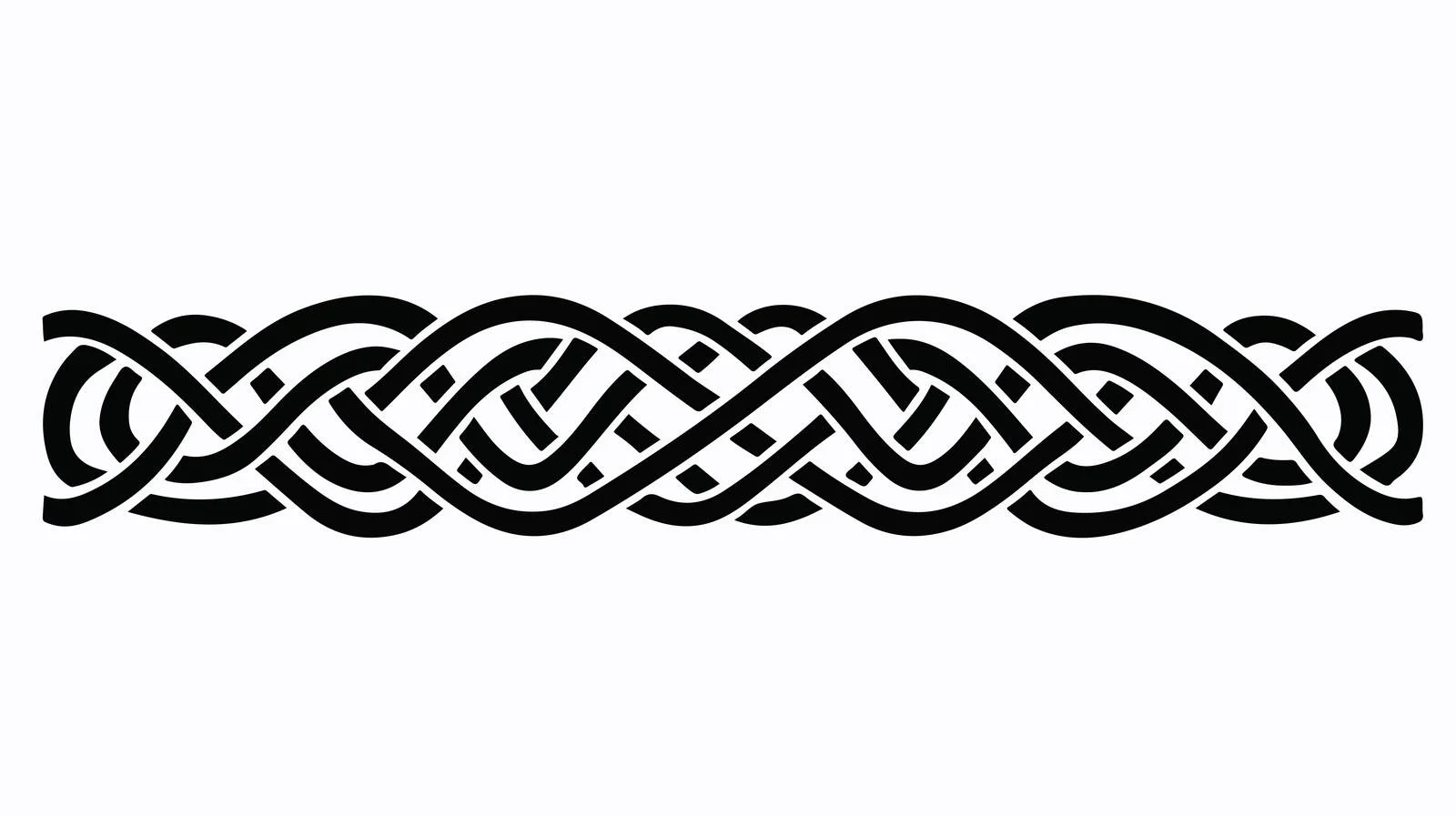 Celtic Seamless Interlaced Tape Ornament — free download from Dotvec