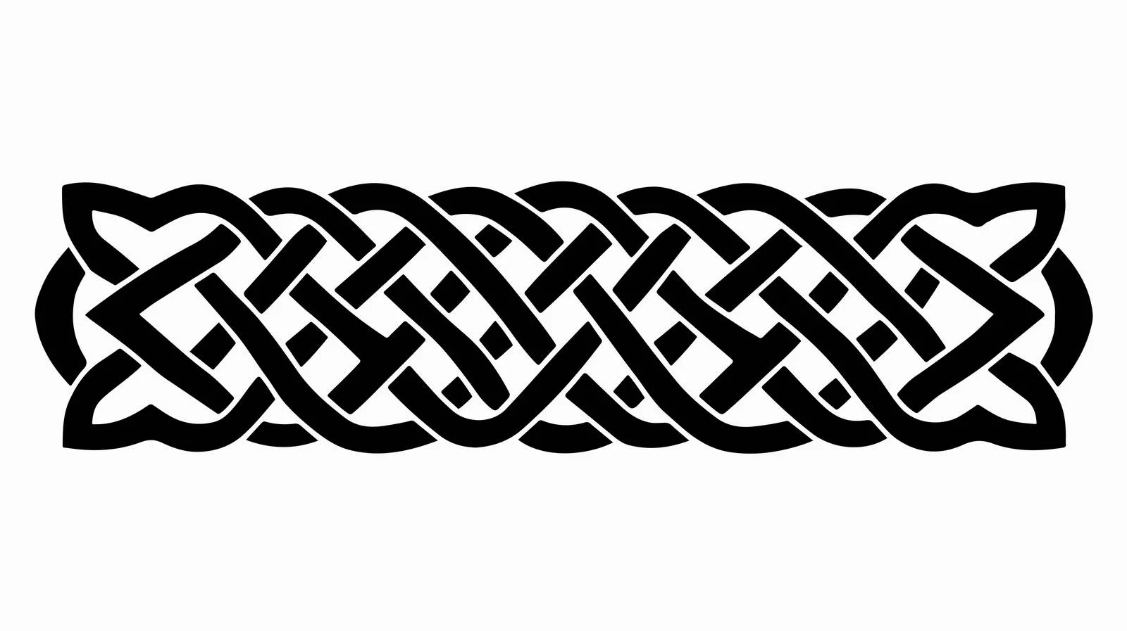 Celtic Seamless Interlaced Tape Ornament — free download from Dotvec