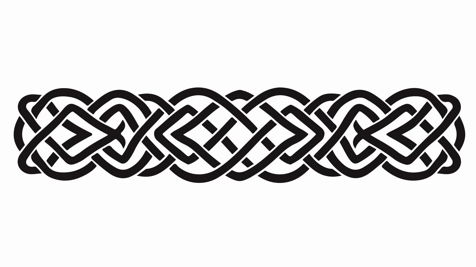 Celtic Seamless Interlaced Ornament Tape — free download from Dotvec