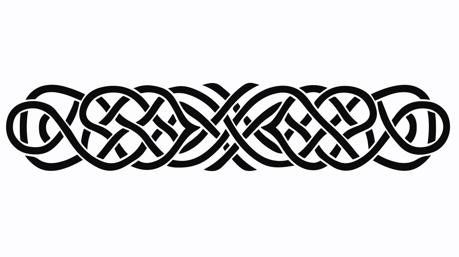 Celtic Seamless Interlaced Ornament Tape — free download from Dotvec