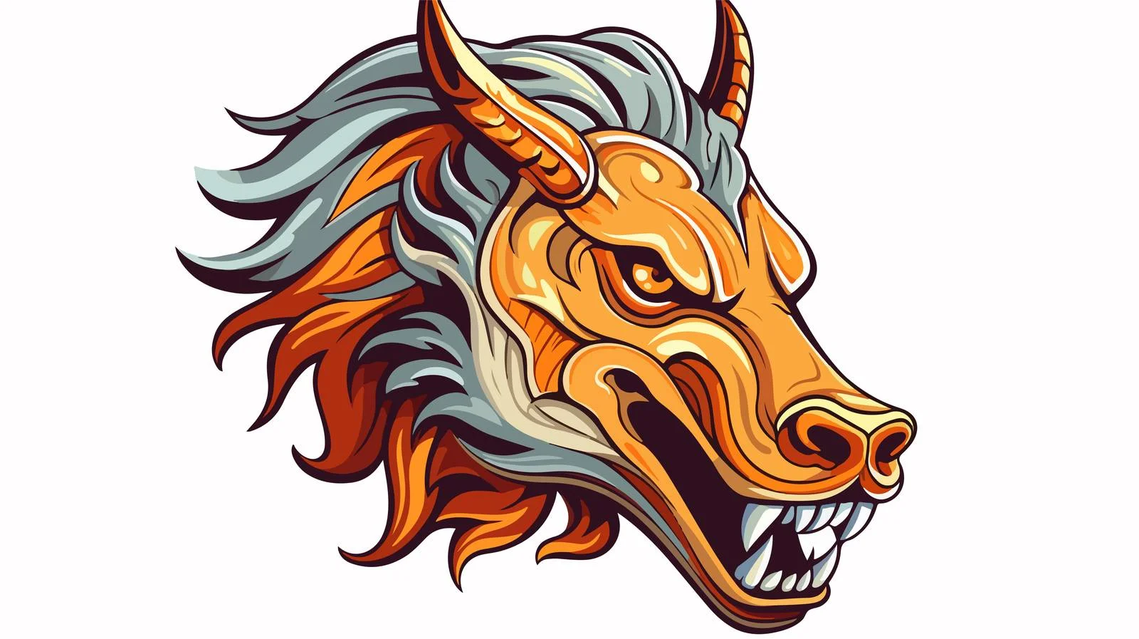 Celtic Zoomorphic National Figure Head — free download from Dotvec