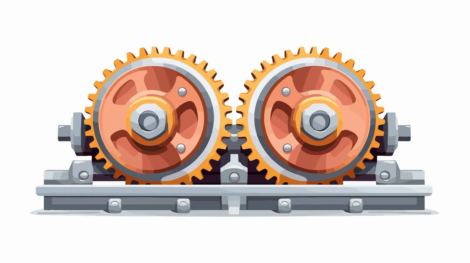 Industrial Gear Chain Transmission Machine Illustration — free download from Dotvec