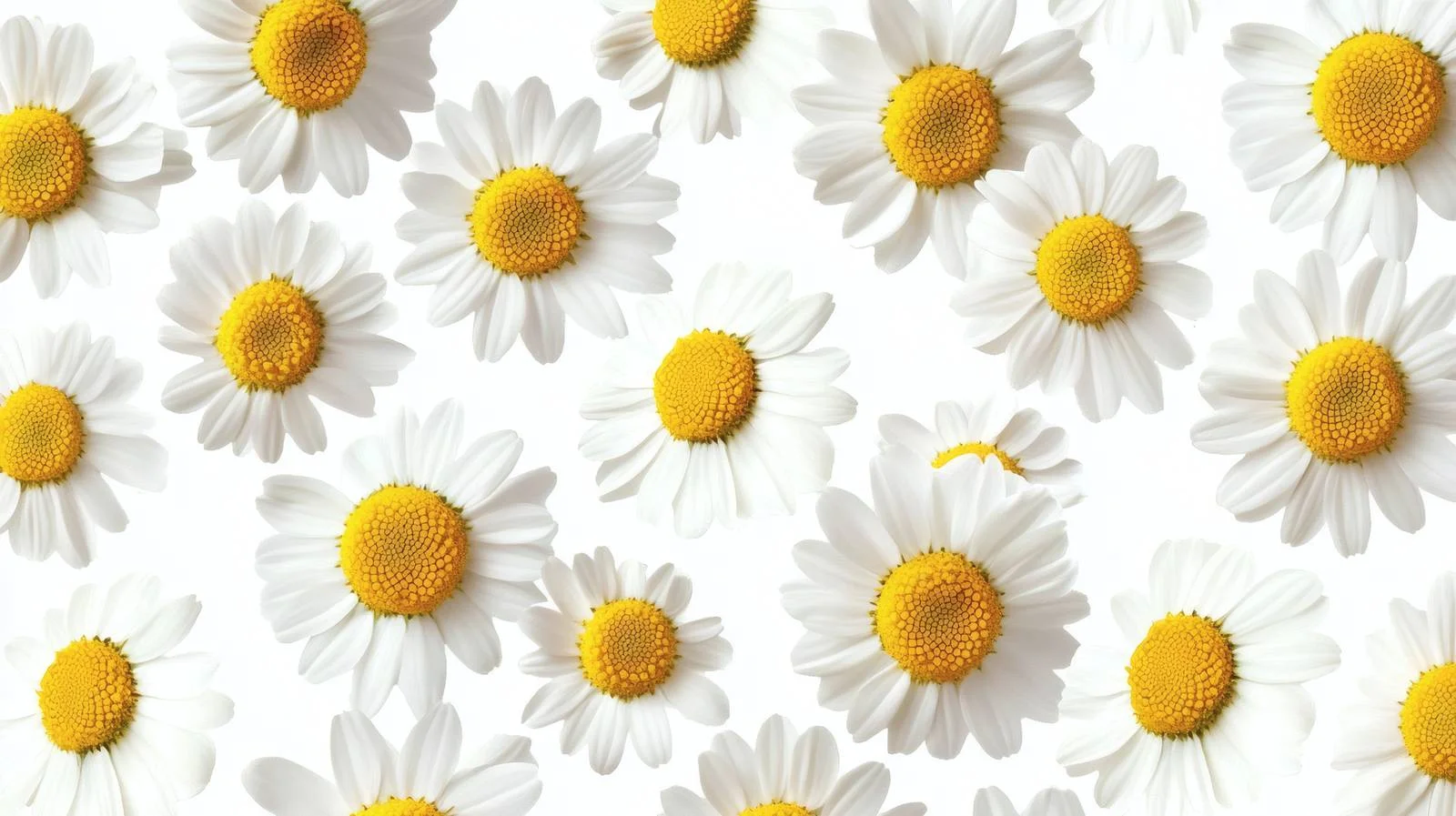 Chamomile Daisy Floral Pattern on White — free download from Dotvec
