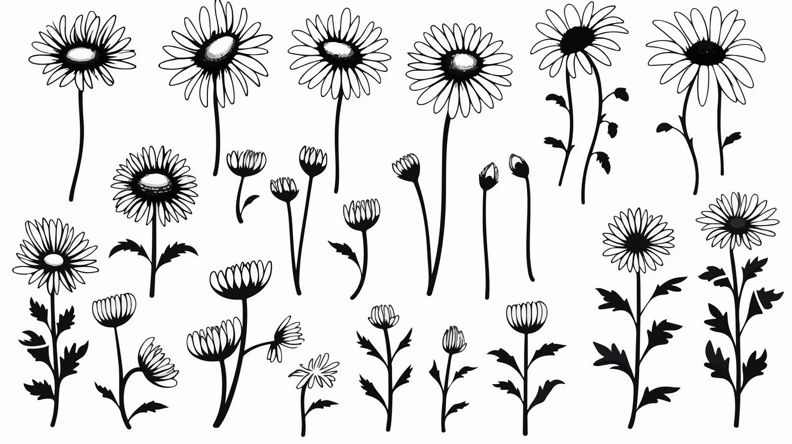 Chamomile Vector Set — free download from Dotvec
