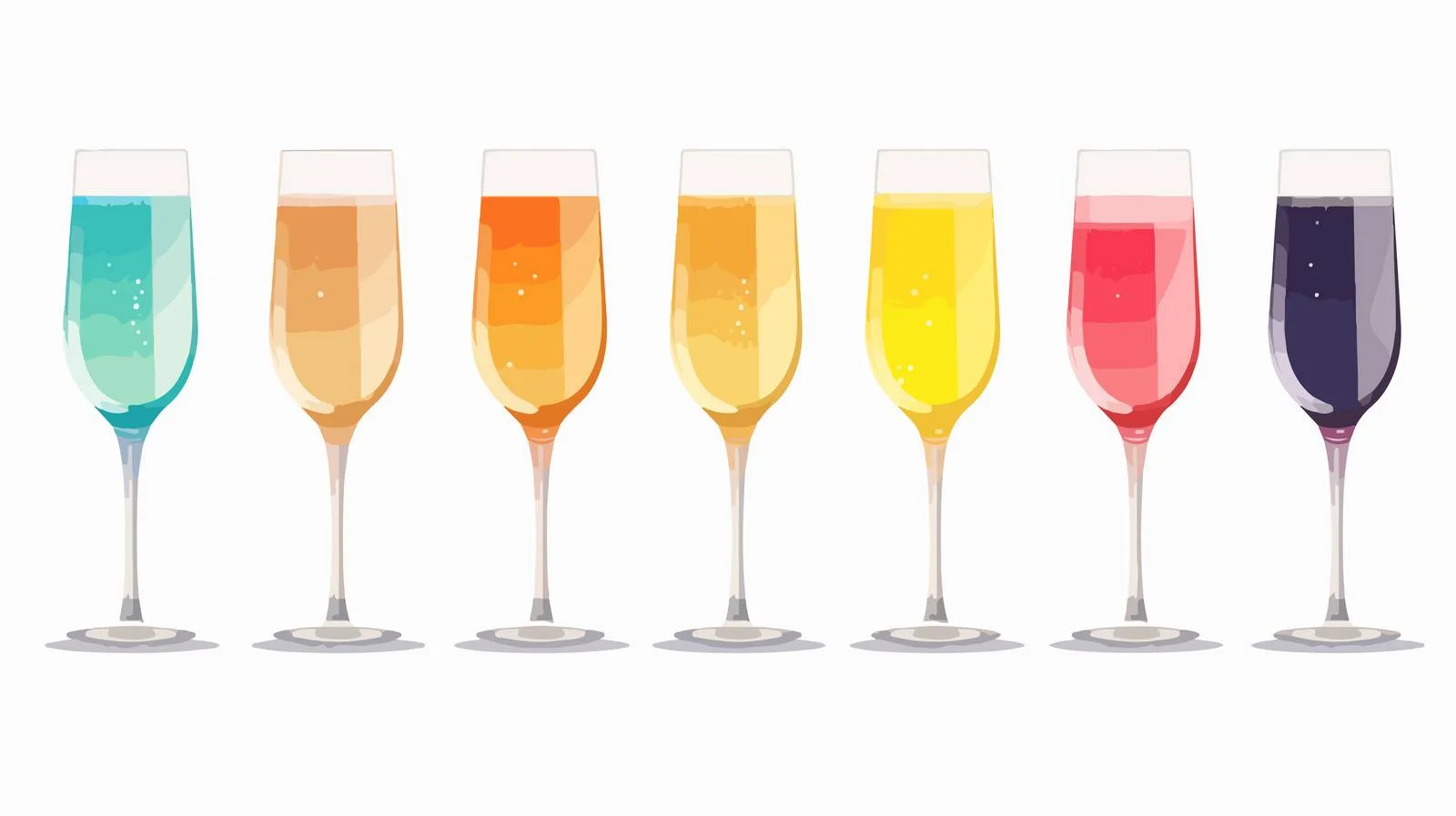 Birthday Champagne Glasses — free download from Dotvec