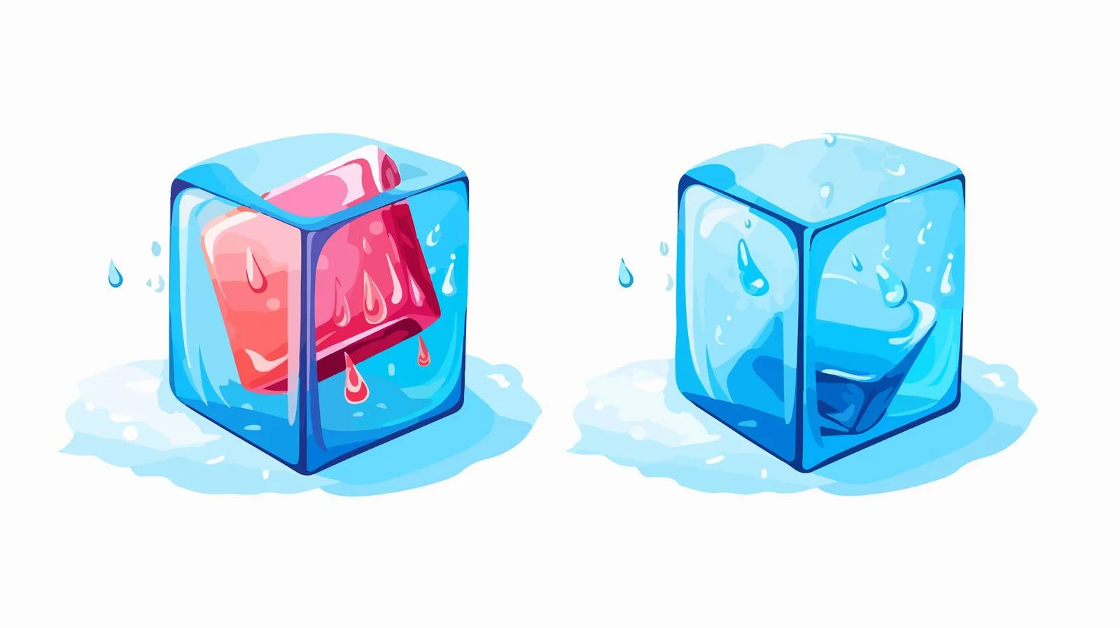 Ice Cubes Melting Process — free download from Dotvec