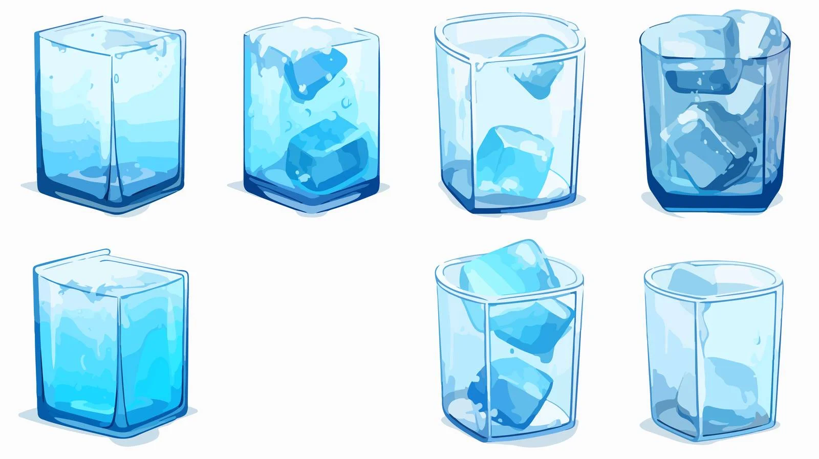 Ice Cubes Changing State Image — free download from Dotvec