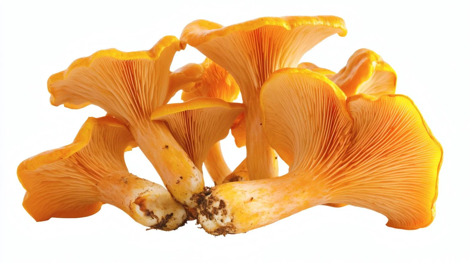 Chanterelle Forest Fungi on White Background — free download from Dotvec