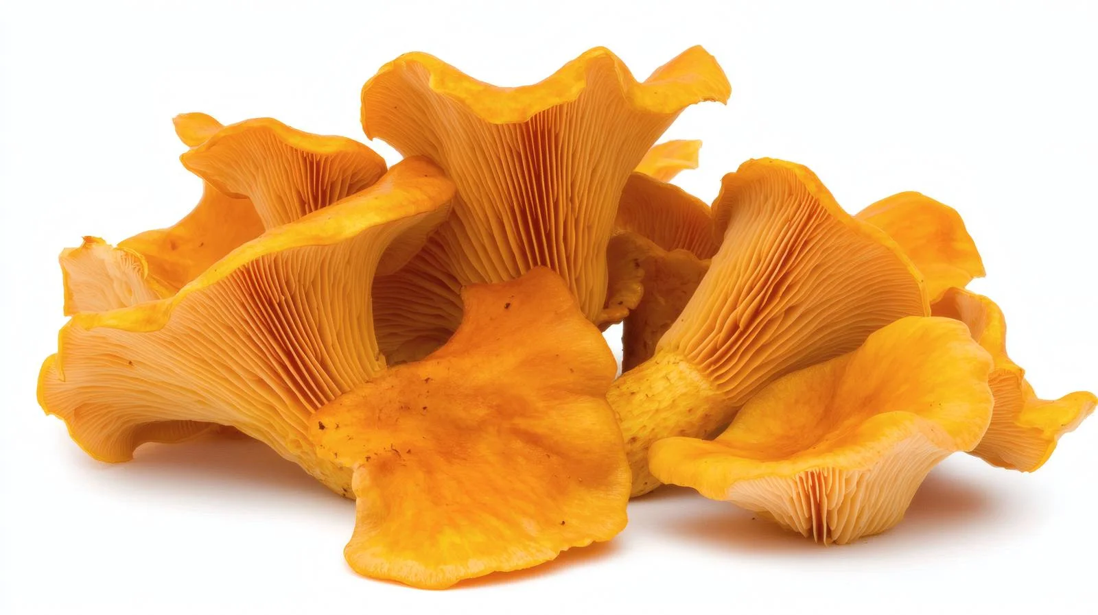 Chanterelle Forest Mushrooms on White Background — free download from Dotvec