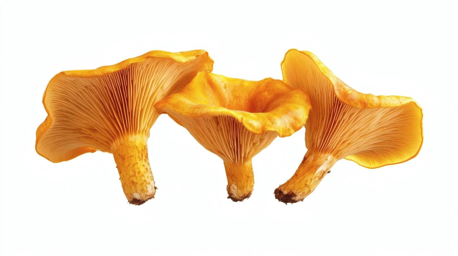Elegant Chanterelle Mushrooms on White Background — free download from Dotvec