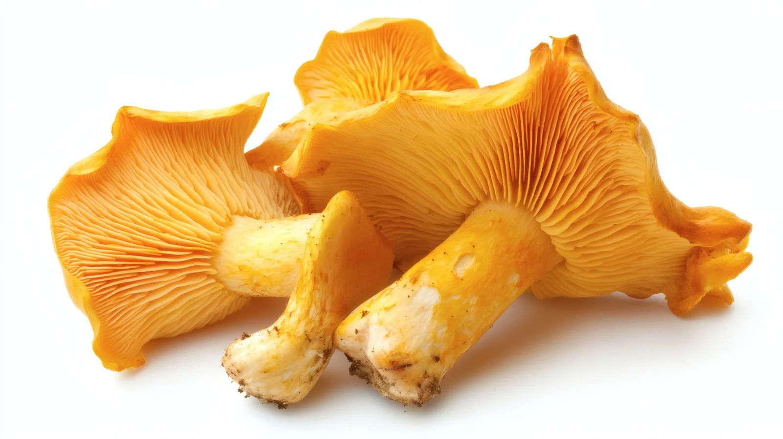 Fresh Chanterelle Mushrooms on White Background — free download from Dotvec
