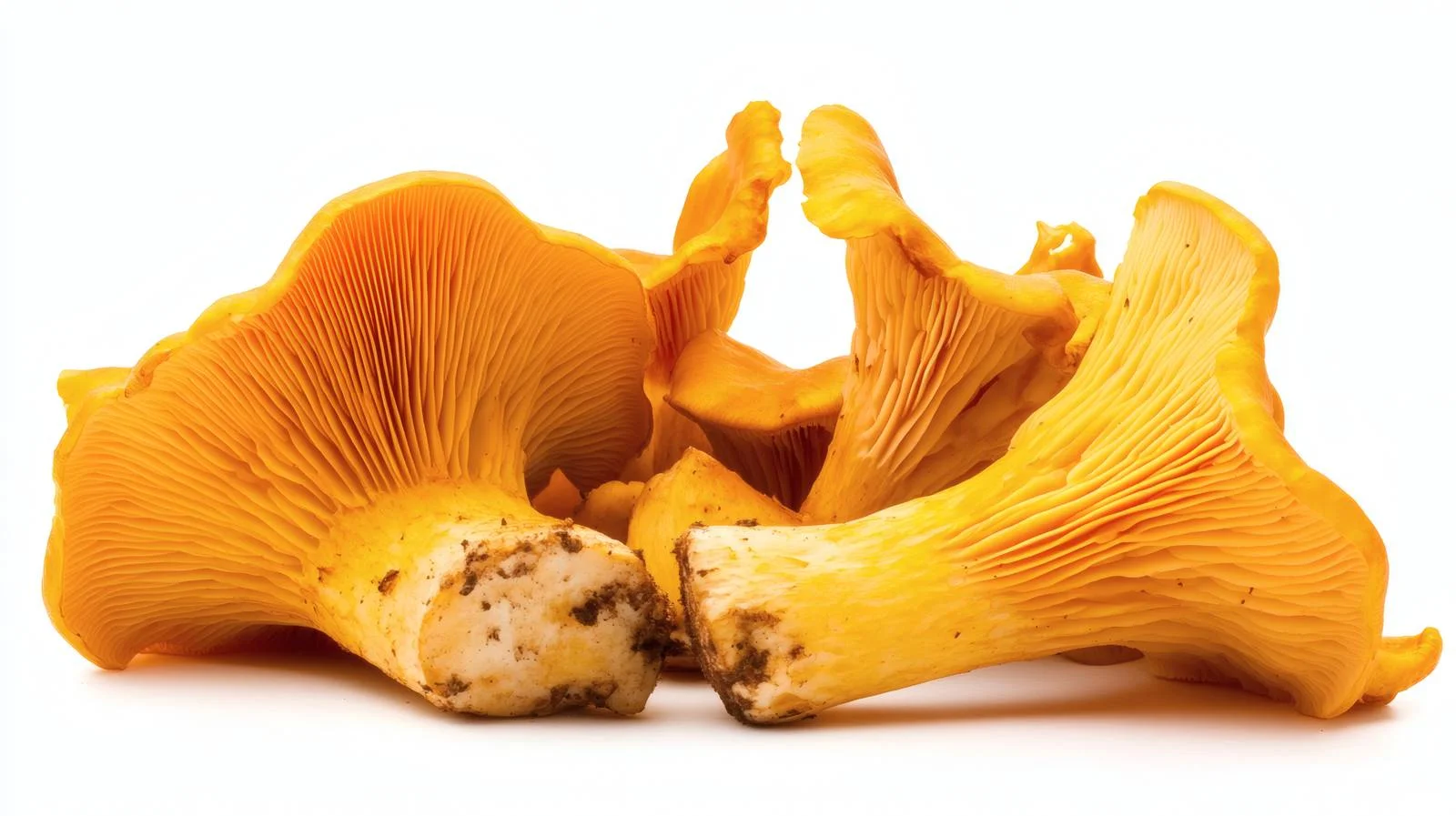 Vibrant Chanterelle Mushrooms on White Background — free download from Dotvec