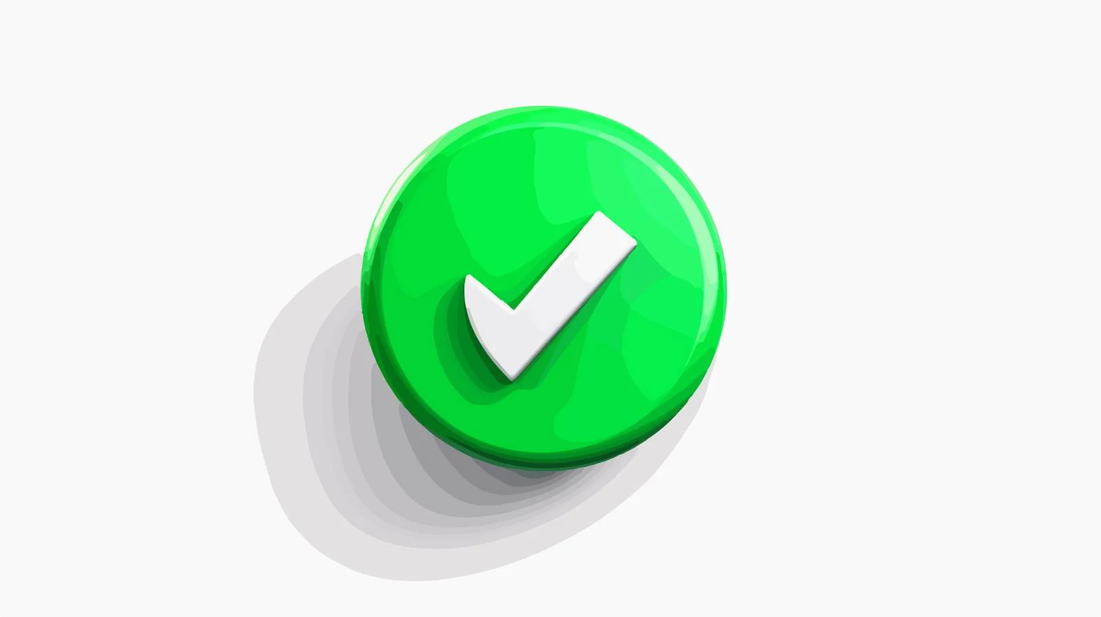 Authentication Rights Verified Green Checkmark Button – free confirmation image from Dotvec