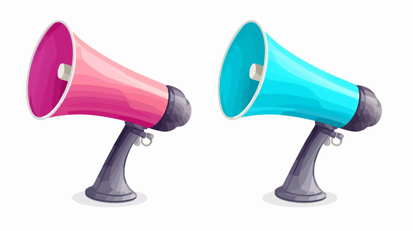 Cheerful Megaphone Bundle Vector Illustration — free download from Dotvec