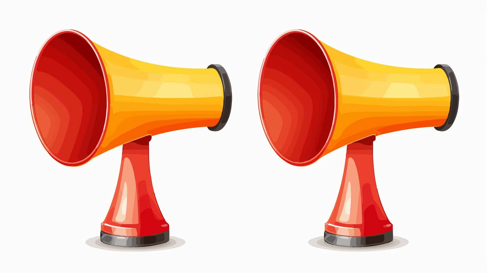 Cheers Megaphone Bundle Vector on White Background — free download from Dotvec