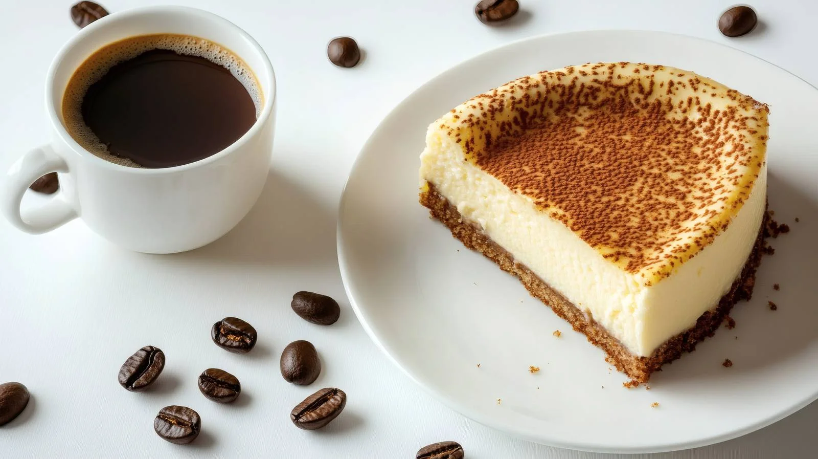 Elegant Cheese Cake and Coffee Setting — free download from Dotvec
