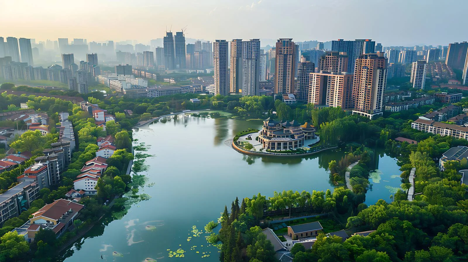 Chengdu Urban Landscape on White Background — free download from Dotvec