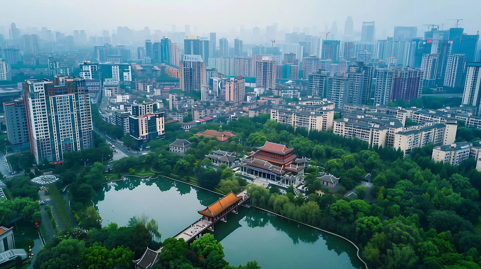 Chengdu City on White Background — free download from Dotvec