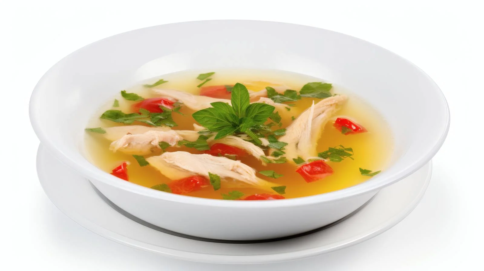 Classic Chicken Soup on White Background — free download from Dotvec