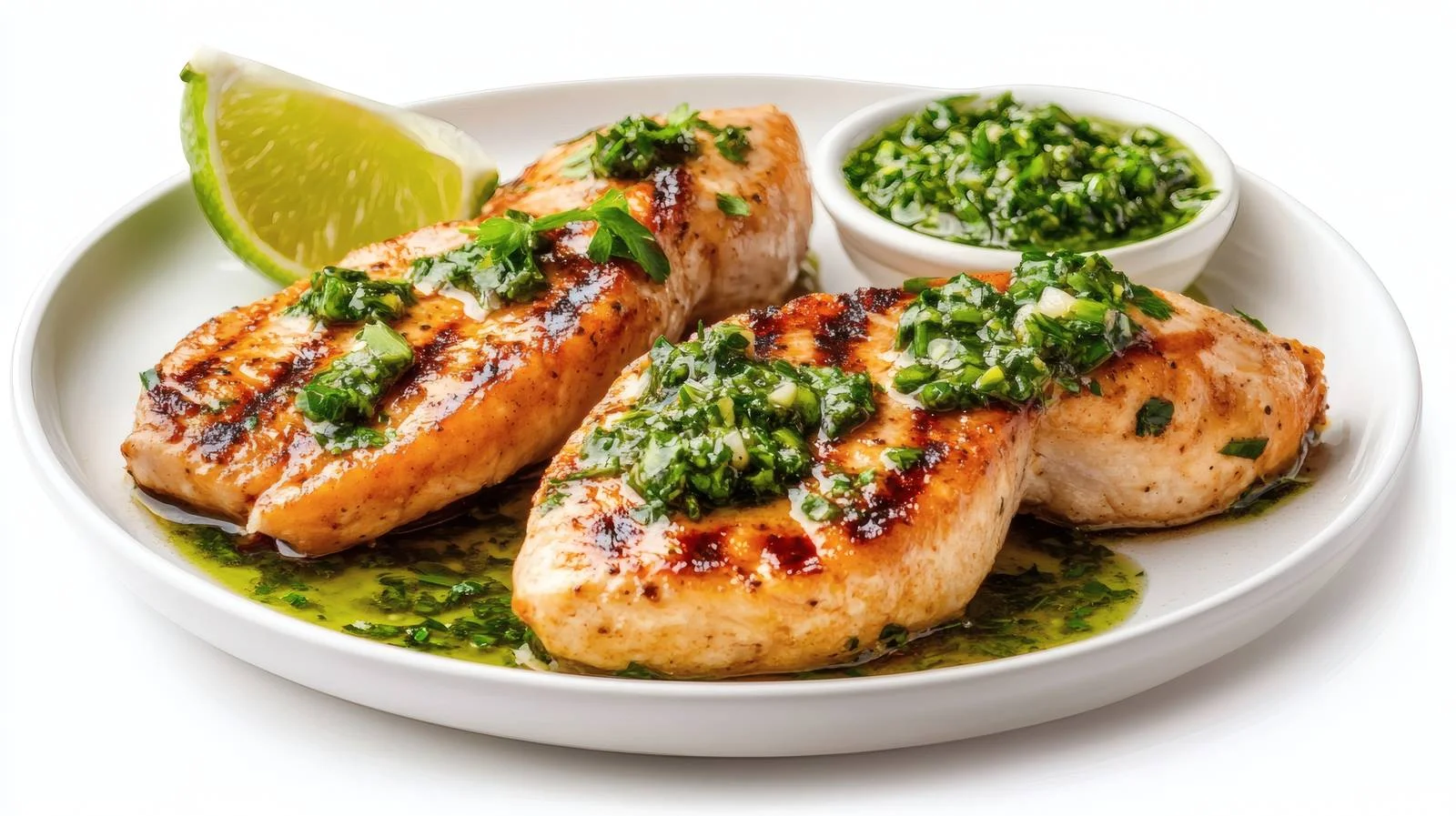Succulent Chicken Steak and Chimichurri Sauce — free download from Dotvec