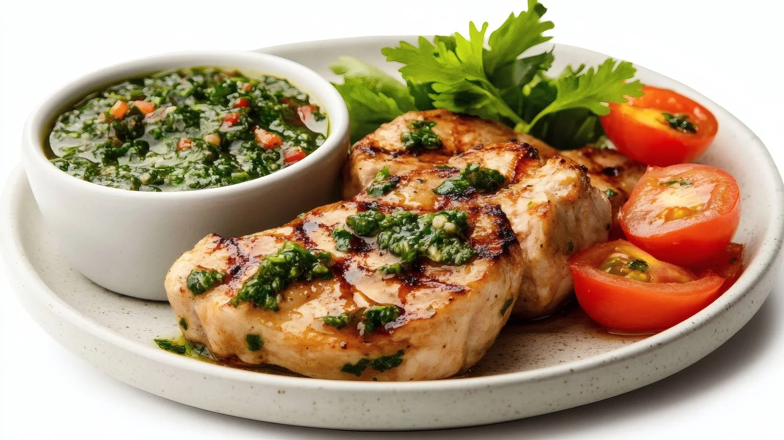 Succulent Chicken Steak with Chimichurri Sauce — free download from Dotvec