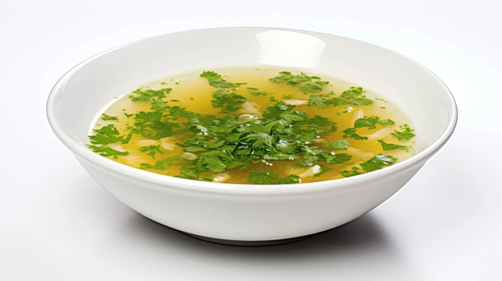 Chicken Broth Garnished with Fresh Parsley — free download from Dotvec